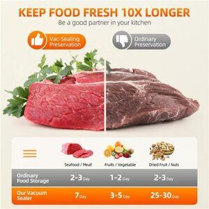 Vacuum-Sealer-Machine 12.6 Inch with 15Pcs Seal Bags Starter Kit